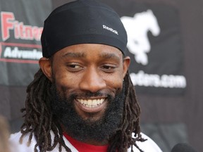 Calgary Stampeders receiver Joe West is happy to be back in action.