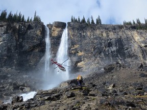 Parks Canada and aerial survey in Yoho National Park.