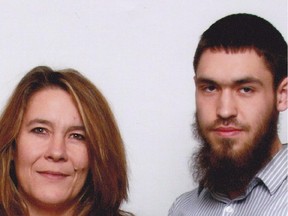 This undated family photo provided by Christianne Boudreau shows Boudreau, left, and her son, Damian Clairmont. Clairmont, a Calgary, Canada native, was 22 when he was killed in fighting between rival groups of Islamic militants in the Syrian city of Aleppo. The efforts of a grieving Canadian mother were highlighted at a White House summit this week as an example of how to turn the tide in the online war against ISIL.