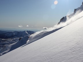 The southern white room. Nevados de Chillan, Chile, South America. Skier: Claire Smallwood