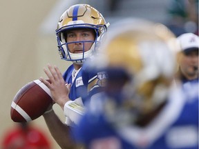 Winnipeg Blue Bombers quarterback Matt Nichols says he's up to the task in leading his team onto the field against the mighty Calgary Stampeders on Friday night.