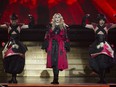 Madonna entertains the sold-out crowd at Rexall Place on October 11, 2015 in Edmonton.