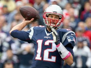 Tom Brady #12 of the New England Patriots throws during the second quarter against the New York Jets at Gillette Stadium on October 25, 2015 in Foxboro, Massachusetts.