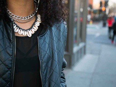 Layering does not have to be restricted to clothes. The technique also heats up accessories.