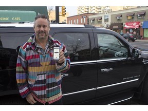 W. Brett Wilson became the first Calgarian to try out the mobile car-hailing service Uber on Thursday, Oct. 15, 2015.