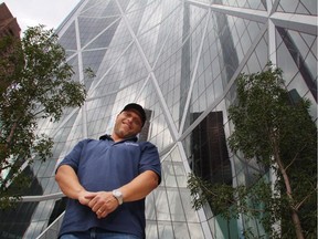 Ed Tassi, who has washed the windows of Calgary's tallest building, the Bow tower, for six years says he still has a "healthy fear of heights."