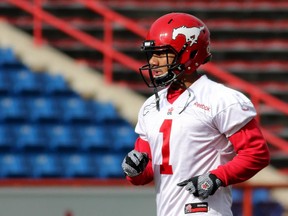 Calgary Stampeders receiver Lemar Durant hits the practice field on Tuesday for the first time since suffering a hip flexor injury on Sept. 25.