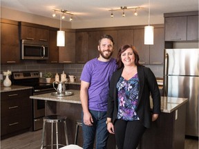New home buyers Jenn Kluserits and Aaron Archibald appreciate the green building elements at their new home at Arrive at Evanston, by Partners Development Group.