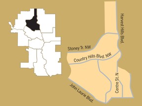 Calgary nose hill map