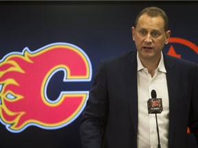 Flames general manager Brad Treliving will see how his club performs in their 13 games  before the trade deadline.