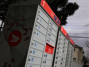 A newly installed Canada Post super box  in Renfrew on Friday Oct. 20, 2015.