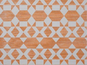 Nomadic by Phillip Jefferies is a wallpaper with a tribal, geomatric pattern.