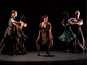 Dancers with the Paul Taylor Dance Company perform during a dress rehearsal at the Southern Alberta Jubilee Auditorium on October 29, 2015.
