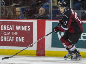 The Calgary Hitmen acquired three players from the Vancouver Giants on Tuesday, including 20-year-old Jackson Houck, who they are hoping ignites their scoring attack.