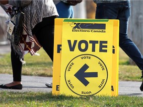 CALGARY, OCTOBER 19, 2015  --  It was a beautiful day in Calgary to get out and vote in the Federal election on Monday, October 19, 2015. (Lorraine Hjalte/Calgary Herald)