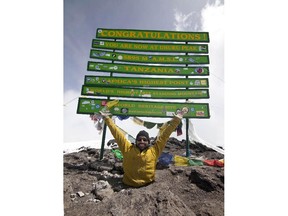 We Day speaker Spencer West summits Mt. Killiminjaro. Photo courtesy Free the Children.