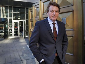 Former TV journalist Arthur Kent outside court during a break in his lawsuit against Postmedia and other individuals related to a 2008 column, in Calgary on Nov. 16, 2015.