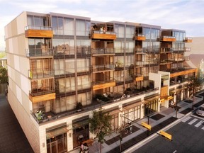 An artist's rendering of the exterior of Kensington, by Bucci Developments Ltd.