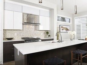 The kitchen in the Slokker Canada West executive infill show home in Richmond.