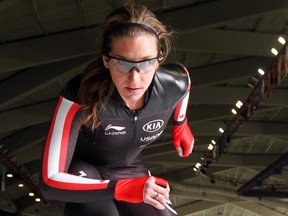 Mass speed skate starter Ivanie Blondin, is the best in the world for her sport, in Calgary on November 5, 2015.