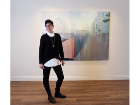 Viviane Mehr, managing director of Barbara Edwards Contemporary, has seen Shawn Evans' paintings do really well, in Calgary on November 25, 2015. (Christina Ryan/Calgary Herald)