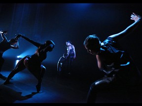 Dancers with  Decidedly Jazz Danceworks rehearse  The Gravity Players at Theatre Junction Grand on Friday November 13, 2015.