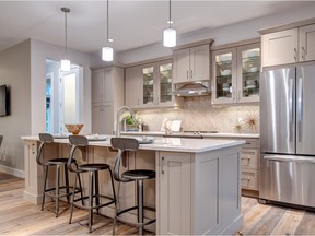 The kitchen in the new Mattamy Homes net zero show home in Cityscape.