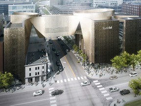A rendering of the exterior of Studio Bell which will house the National Music Centre.
