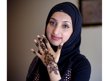Almas Choudhry came to Canada from Pakistan in 2013 on a spouse visa, and is a henna artist. She learned the traditional body-staining art from her mother and has been doing it for 10 years.