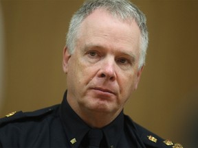 New Calgary police Chief Roger Chaffin speaks to the Calgary Herald editorial board Monday, Nov. 9, 2015.