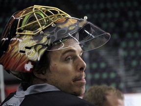 Calgary Flames goalie Jonas Hiller practised again on Monday as he works back into form from injury.