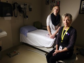 Registered nurse Lisa Bell, left, and Pauline Head, physician and medical director with the Calgary Sexual Assault Response Team, were photographed at the main offices of CSART on November 16, 2015.