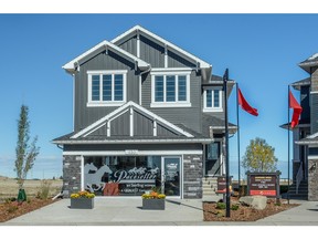 The front exterior of the Santiago 5 by Pacesetter by Sterling Homes in Redstone.