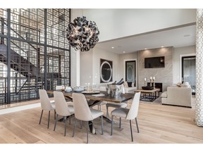 The dining area in the Madeira by Trickle Creek Designer Homes.
