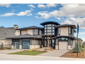 The exterior of the Madeira by Trickle Creek Designer Homes.