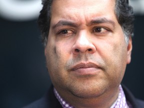 Calgary Mayor Naheed Nenshi spoke after the morning session of council on Nov. 9, 2015.