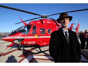 STARS founder Dr. Gregory Powell stands on the new helipad named after him at the the Foothills medical Centre in Calgary on Nov. 10, 2015.