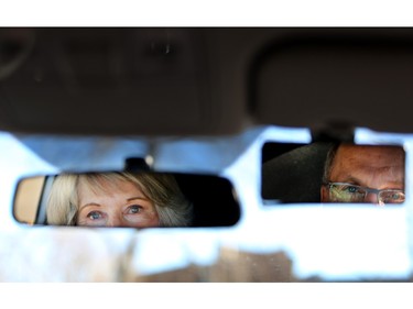 Brenda Wyne, 66, has her driving evaluated by driving instructor  Rick Robie during the Alberta Motor Association Senior Driver In-Vehicle Evaluation in Calgary on November 4, 2015.