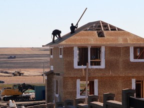 Housing construction in northwest Calgary.