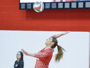 Megan Brennan now holds the all-time service aces mark for the SAIT women's volleyball program.