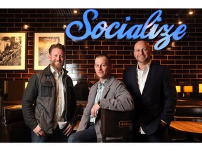 Partners Greg Taylor, Chad McCormick and Chad Taylor are opening a second Browns Socialhouse in lower Mount Royal.
