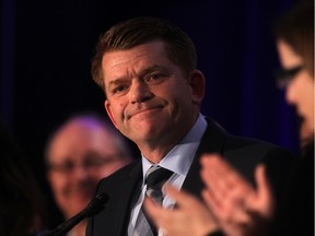 Wildrose Leader Brian Jean addresses delegates at the party's AGM  on November 13, 2015.