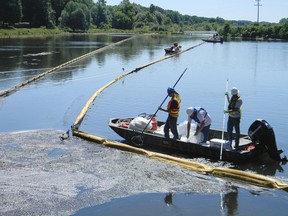 Workers continued to clean up in Marshall, Mich., in 2010, after a pipeline operated by Enbridge Inc. spilled into the Kalamazoo River.