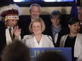 Rachel Notley reveals climate change plan in Edmonton on Nov. 22, 2015.