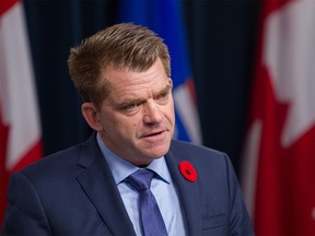 Wildrose Leader Brian Jean, pictured at the Alberta legislature in Edmonton on Nov. 6, 2015.