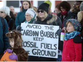 Calgary's Amy Jo Coleman was one of the roughly 300 Calgary climate activists to take part in a climate change protest at Royal Sunalta Park.