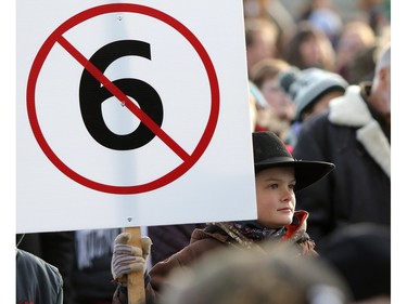 Carter Wilson joined his family and hundreds of other area farmers and ranchers at the Best Western in Okotoks to protest Bill 6.