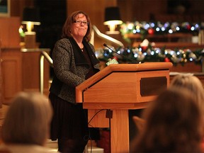 Alberta Energy Minister Margaret McCuaig-Boyd was the guest speaker at a luncheon of the Canadian Association of Petroleum Land Administration at the Petroleum Club in Calgary on Dec. 3, 2015.