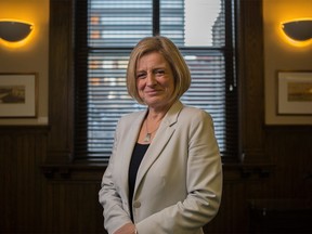 Premier Rachel Notley talks about the how the party has done since taking power, and what she hopes to do in the new year, with Calgary reporters at her office on Dec. 16, 2015.