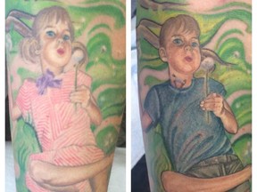 Lindsay Peace changed the tattoo of her transgendered son Ace to show her support for his transition.